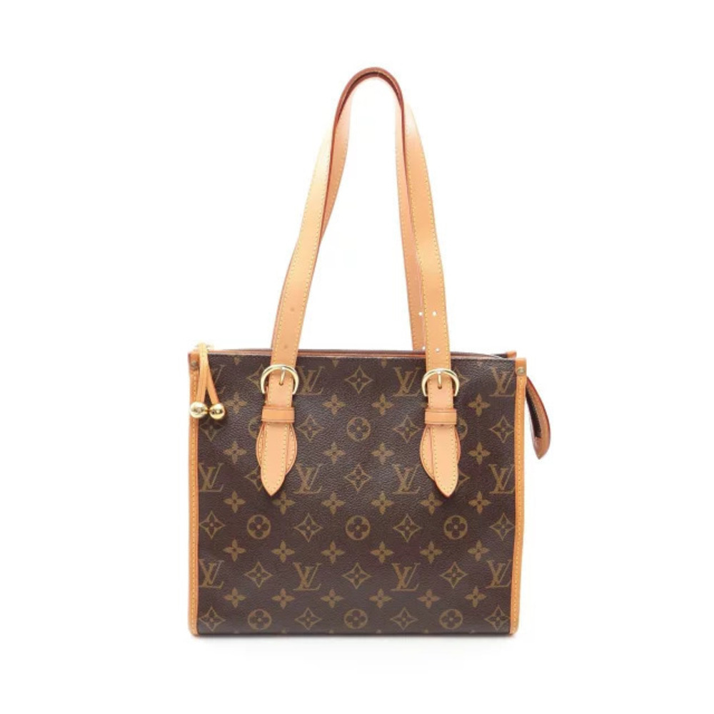 Louis Vuitton Popincourt Monogram Tote Bag Canvas Leather Brown